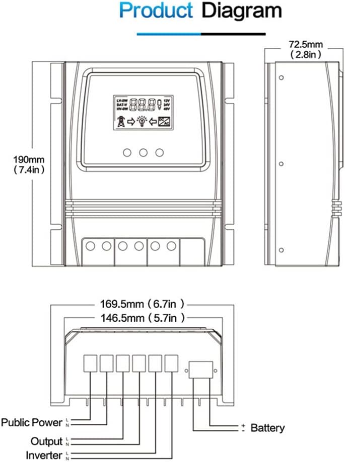 Automatic Dual Power Transfer Switch ATS Direct Current 12 V 24V 48V AC 110 V 220 V Auto Distinguish for Solar Wind System On/Off Grids