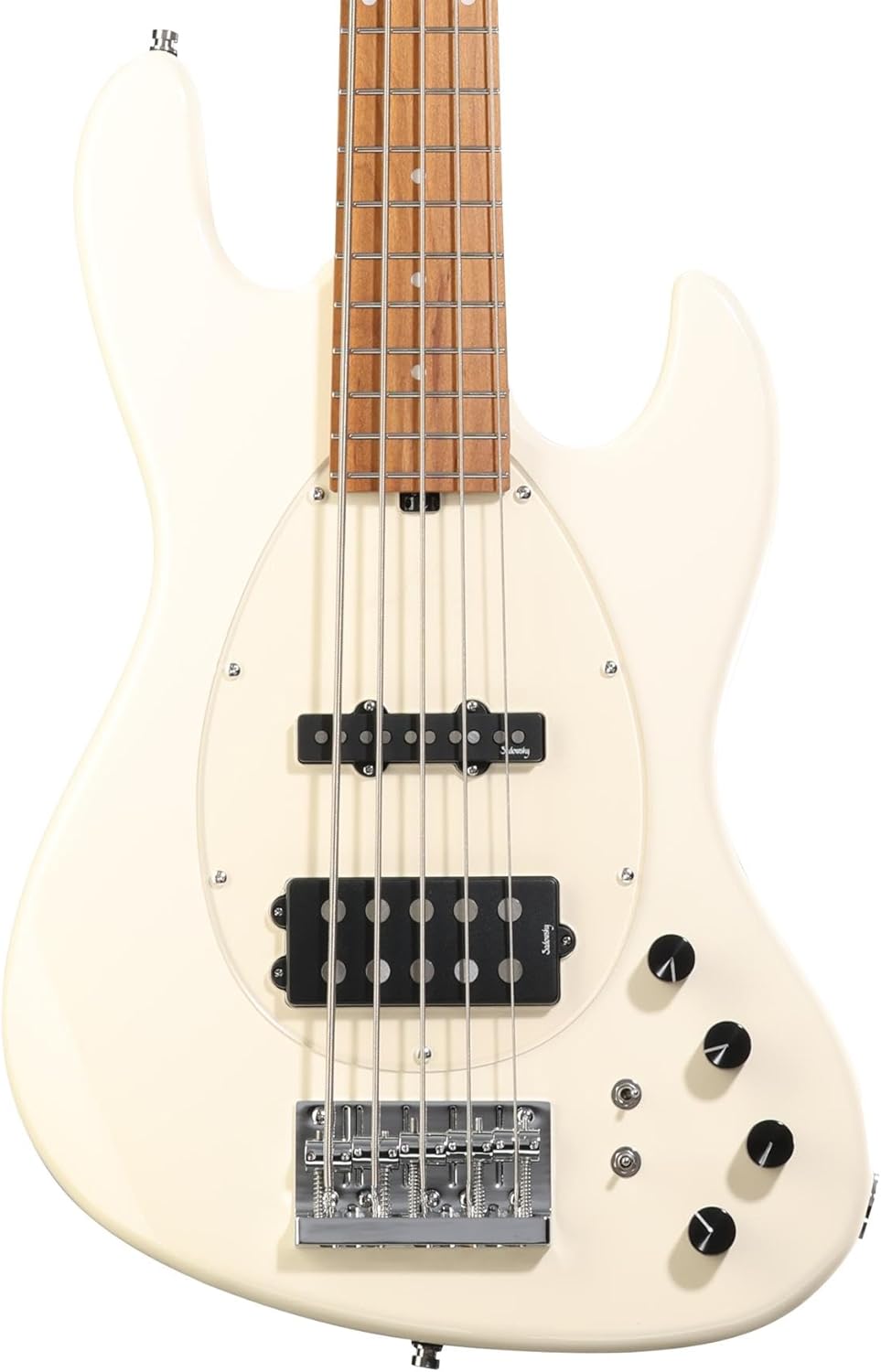 Sadowsky MetroExpress Vintage M/J 5-string Bass Guitar - Olympic White, Roasted Maple Fingerboard