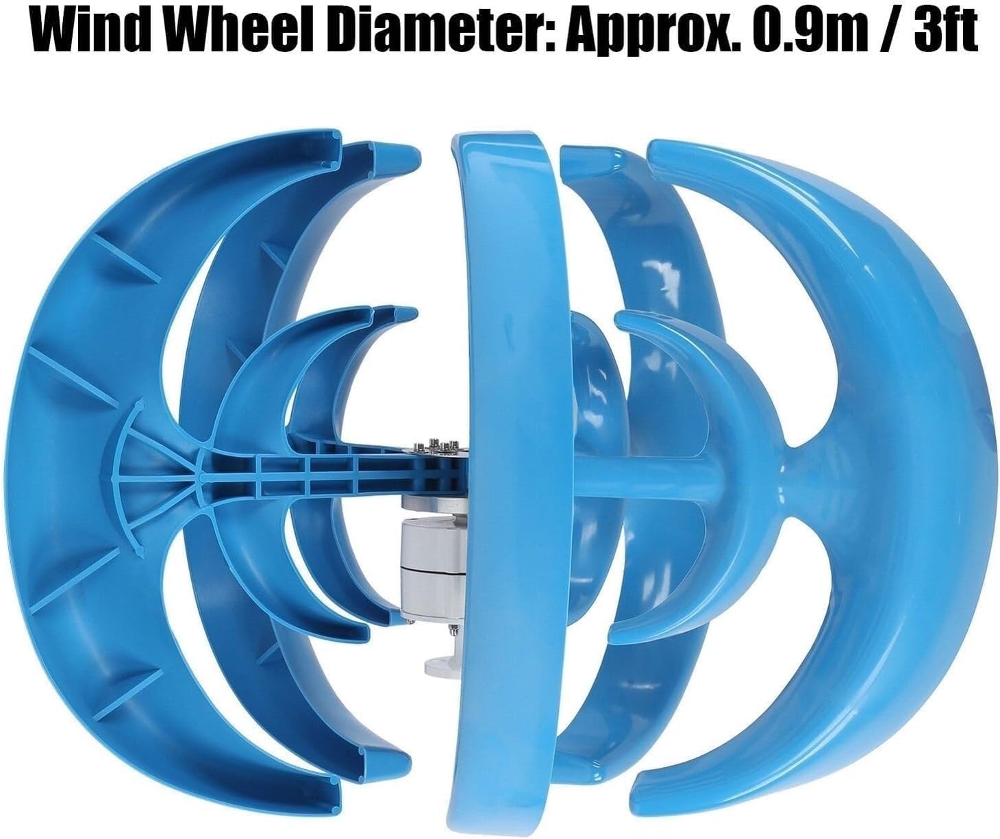 CAJUCA 1500W Wind Turbine Generator Kit Vertical Axis Wind Turbine Kit with Controller and 2 * 100Wsolar Panels Wind and Solar