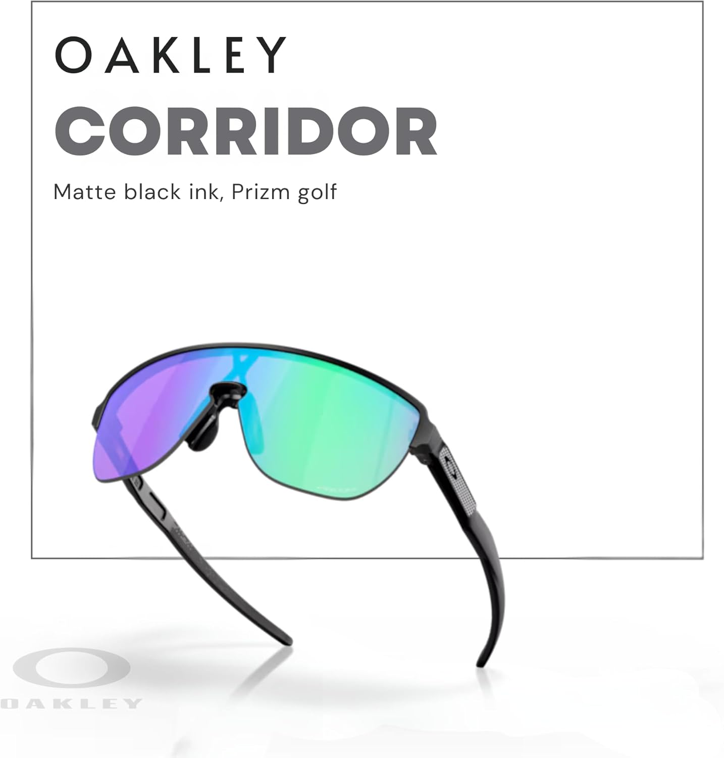 OAKLEY OO9248 Corridor Shield Wide High Bridge Sunglasses for Men+ Bundle Accessory Leash Kit, Microfiber Pouch