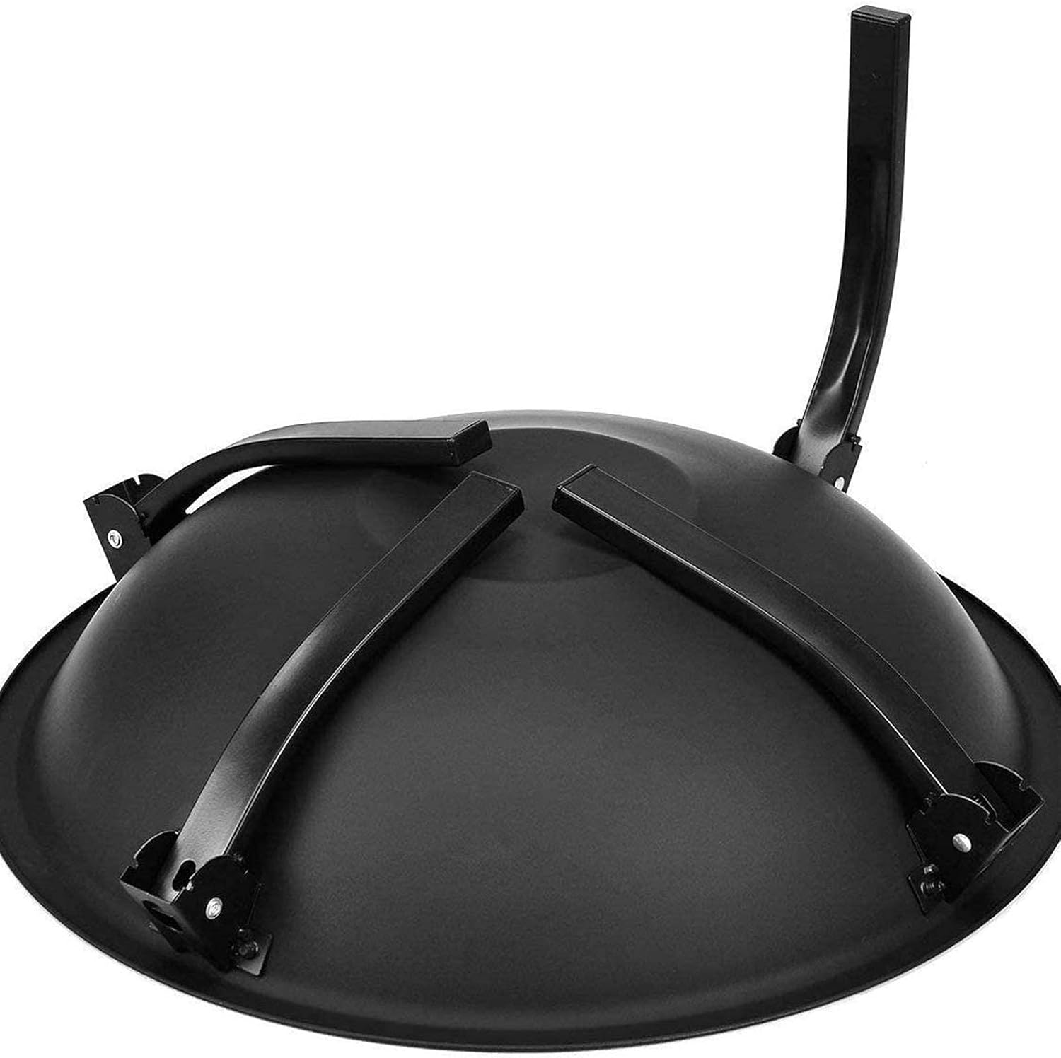 Folding Cast Iron Fire Bowl Grill Firepit Brazier Garden Log Burner Heater Camping Picnic with Mesh Cover Round Fire Bowl