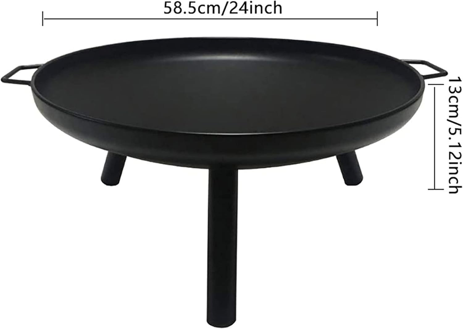 Portable Fire Pits & Bowls w/Handle, Outdoor Fire Pits, Wood Burning Heating Basin, Charcoal Barbecues BBQ Grill Firebowl, for Garden, Patio, Backyard