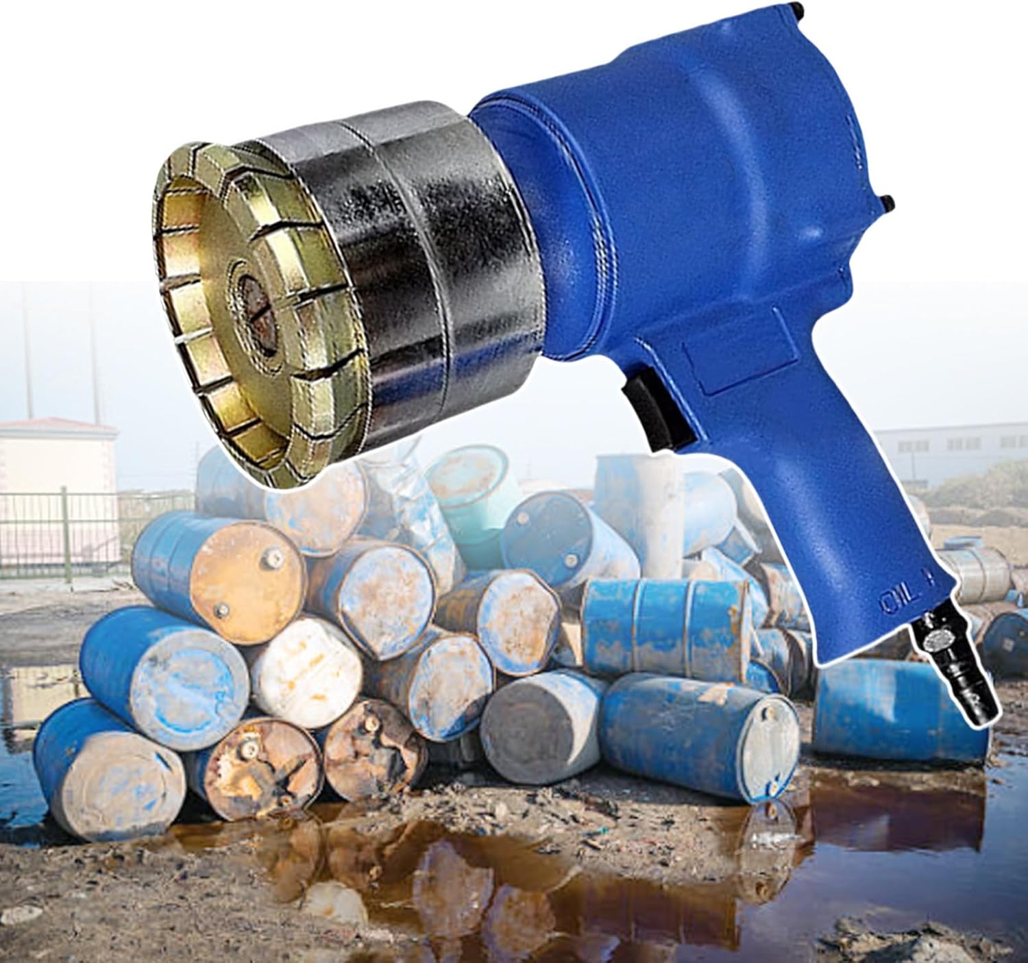 200L Pneumatic Oil Drum Pressure Cap Sealing Barrel Crimping Tool,Oil Drum Sealing Machine,Drum Capping Sealing Machine (30mm+75mm)