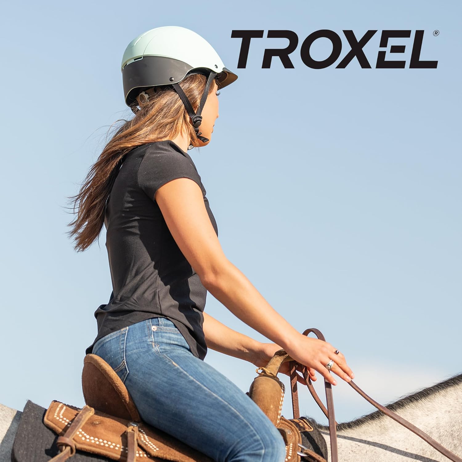 Troxel Spirit Duratec Full Coverage Horse Riding Helmet, Low-Profile Adjustable Design, Safety Horseback Riding Gear
