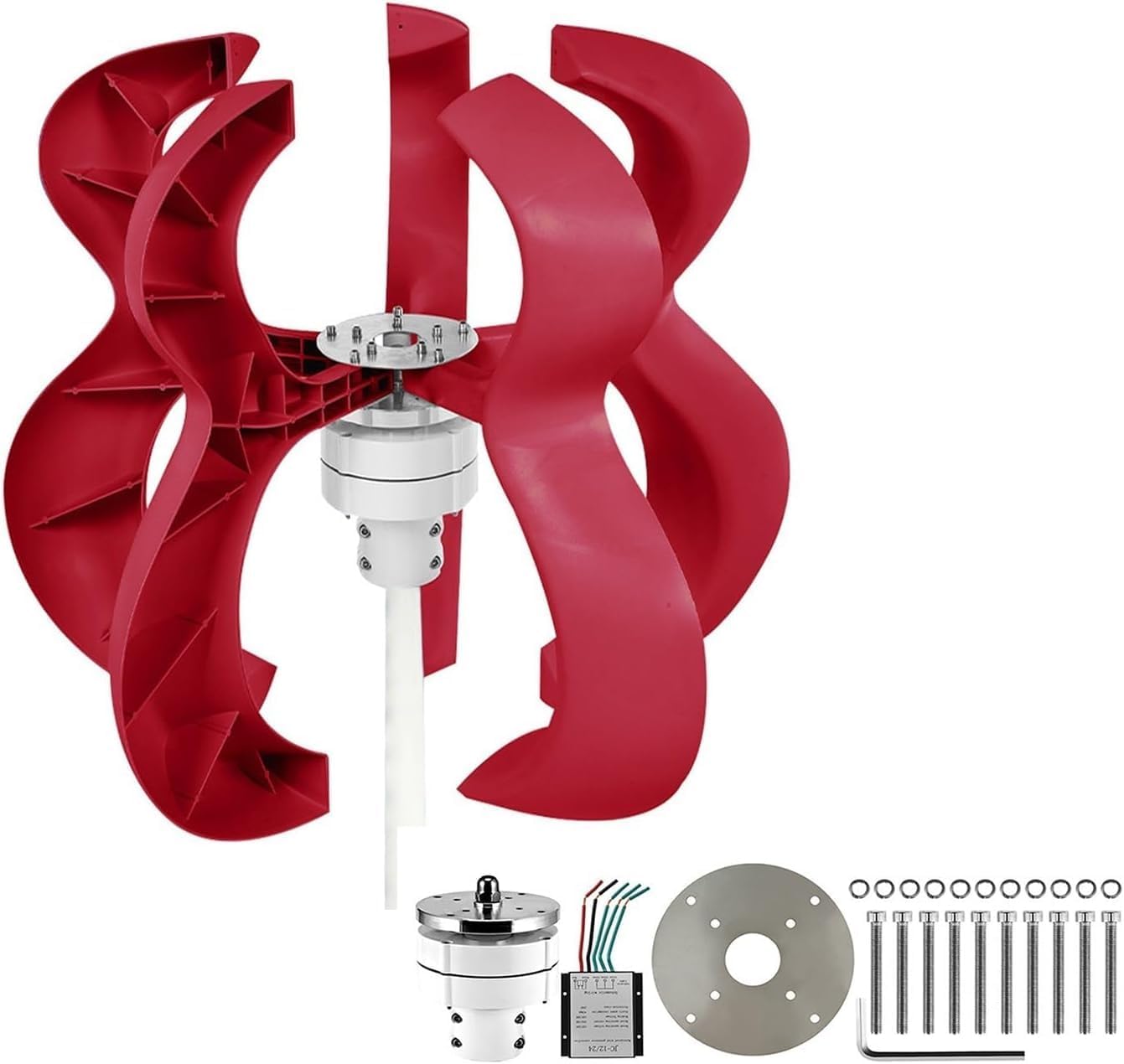 CAJUCA 9000W Wind Turbine Generator Kit Energy Windmill Vertical Axis Wind Turbine Generator Home Three-Phase AC Permanent Magnet