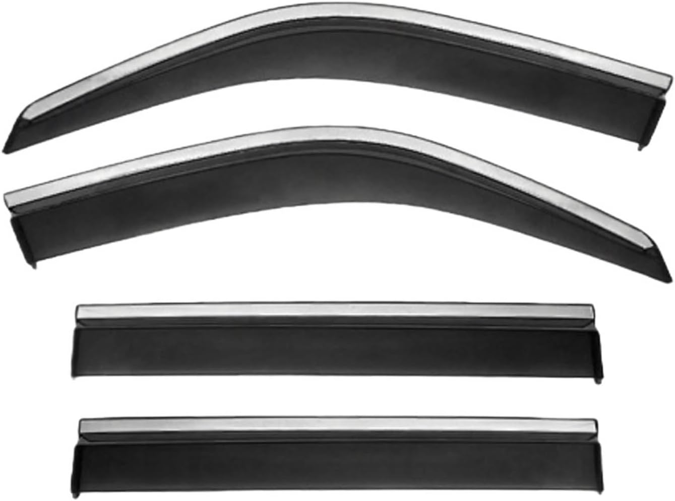 Window Deflectors for Land Cruiser LC100 MK8-J100 1999-2007, Sun Rain Guard Window Visors Vent Shades with Bright Stripes Car Accessories
