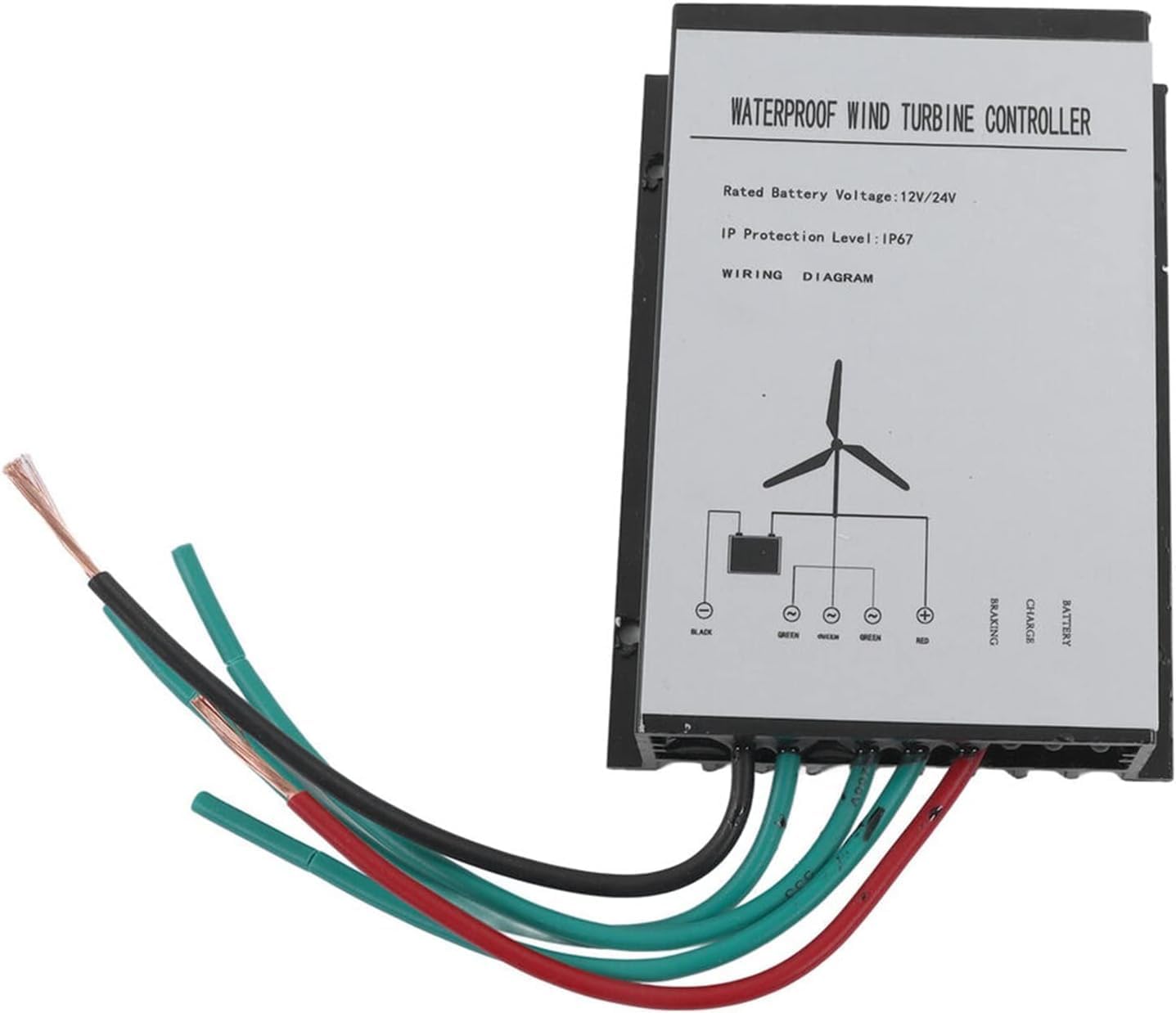 CAJUCA 5000W 5-Blade Wind Turbine with Controller 12v 24v 48v Windmill Generator Nylon Fiber Low Noise Power Supply Wind and Solar Hybrid