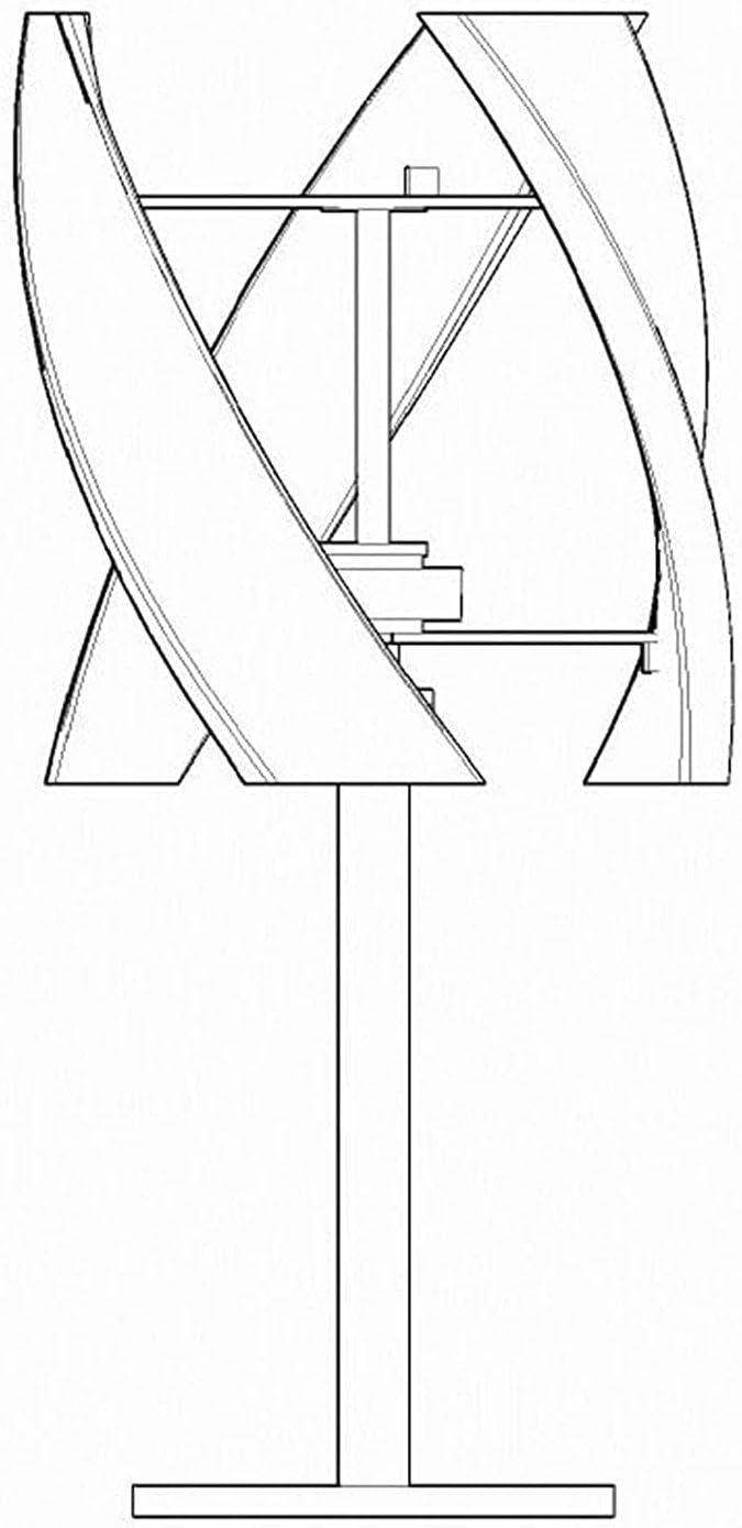 Vertical Axis Wind Turbine Generator, 12000W 12V 24V 48V 220V with Controller Upright Windmill Low Noise for Home Or Camping