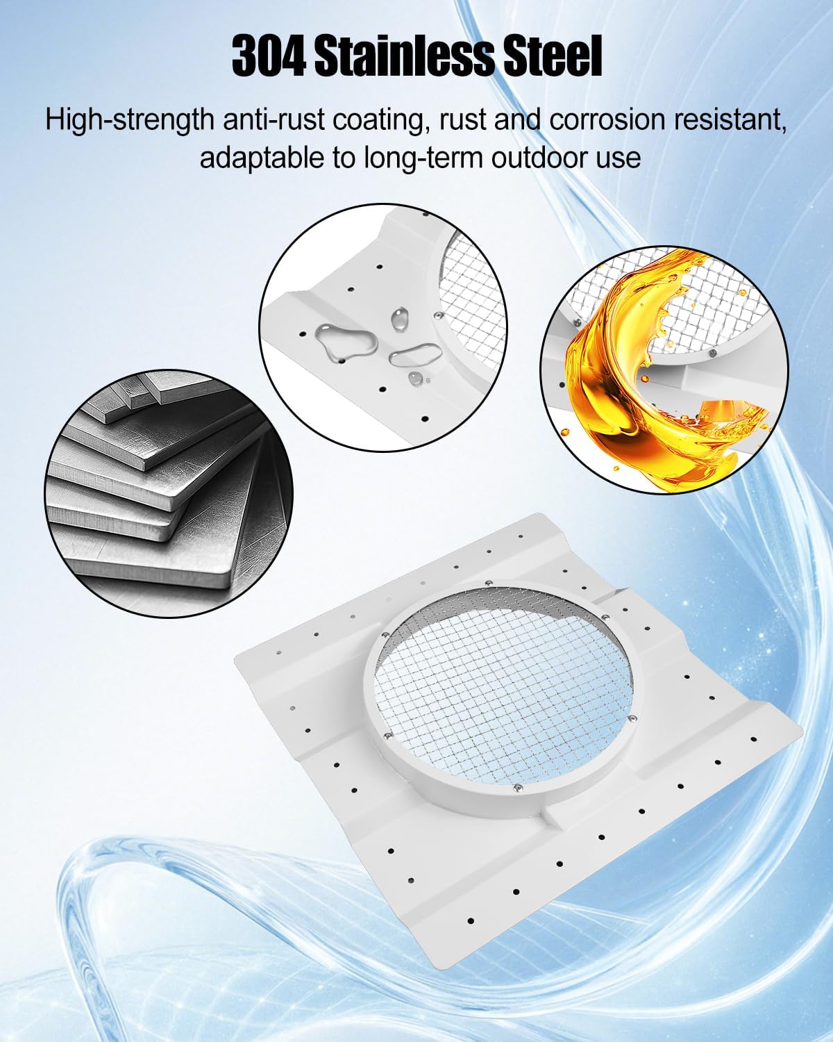 2 Pcs Container Roof Vent Adapter, 12 Inch Multifunctional Roof Ventilation System Adapter Compatible with Conex Container for Whirlybird Turbine Vent and Solar Roof Fan