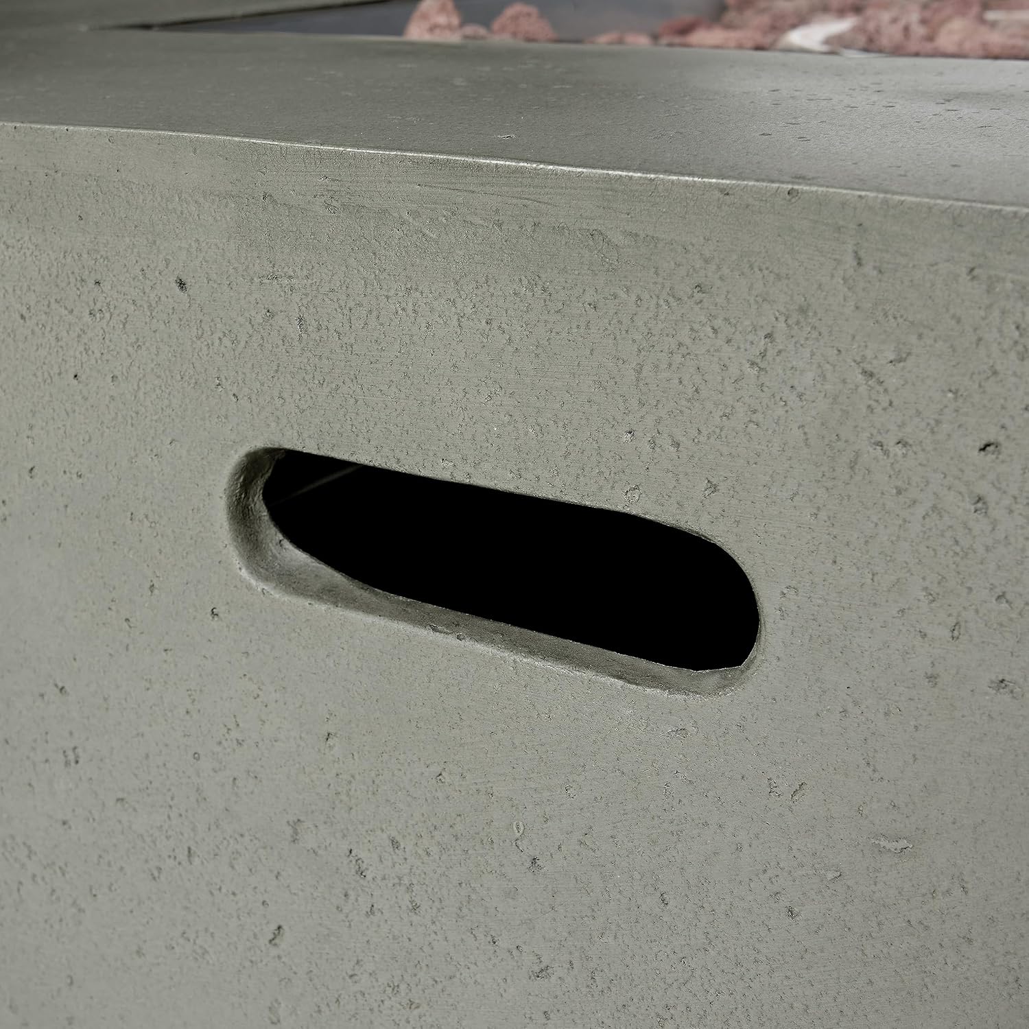 Christopher Knight Home Aidan Light Grey Square 50K BTU Outdoor Gas Fire Pit Table with Tank Holder