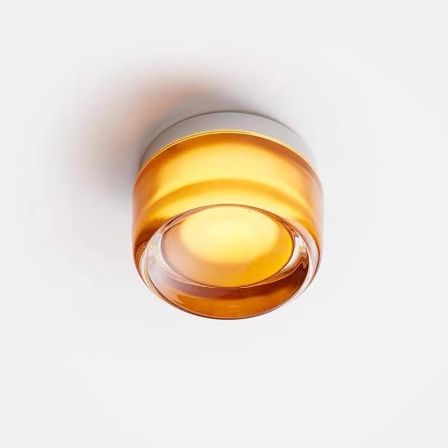 Modern Round Led Glass Wall Sconce Light for Living Room Aisel Corridor Bedroom Lamp Bathroom Home Decoration Indoor Lighting,B Orange,Cool