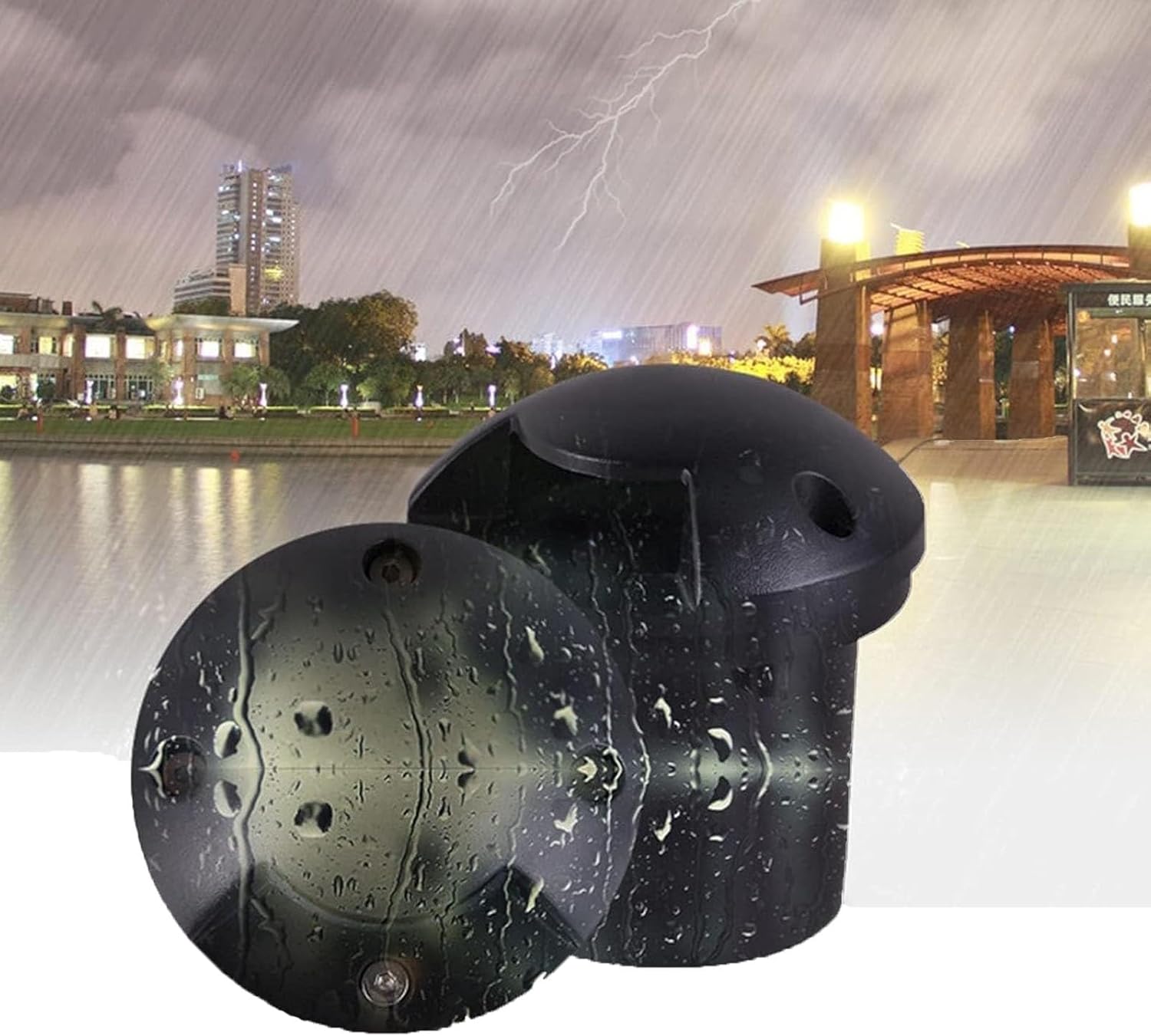 Recessed Buried Lights, 24V Outdoor LED Landscape Lamp, IP65 Waterproof Outdoor LED Spotlight, 2 Side Glow Low Voltage Path Lighting Fortress, for Terrace Pathway Garage Deck Lights(Yellow,18W)