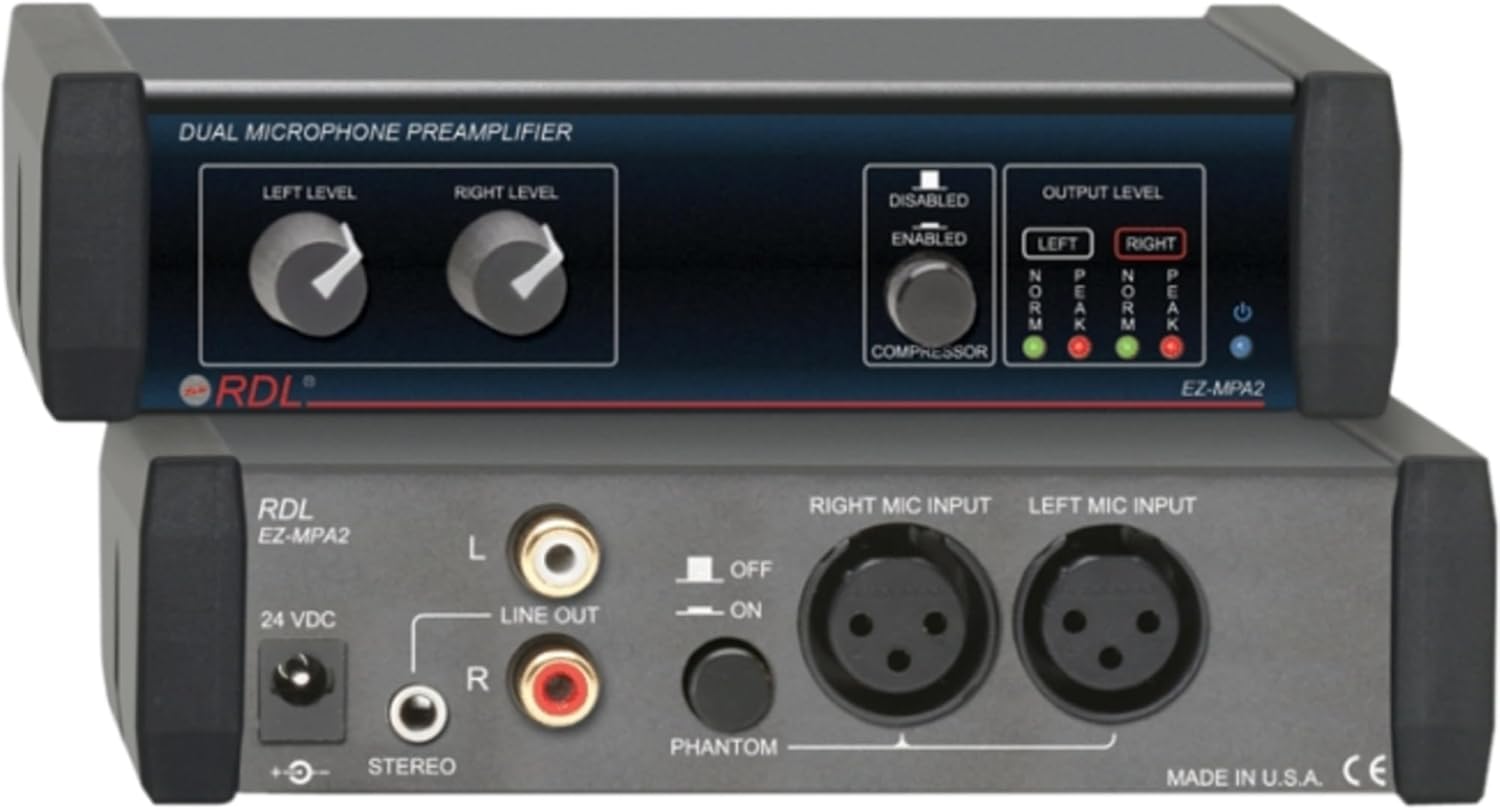 RDL EZ-MPA2 Dual Microphone Preamplifier