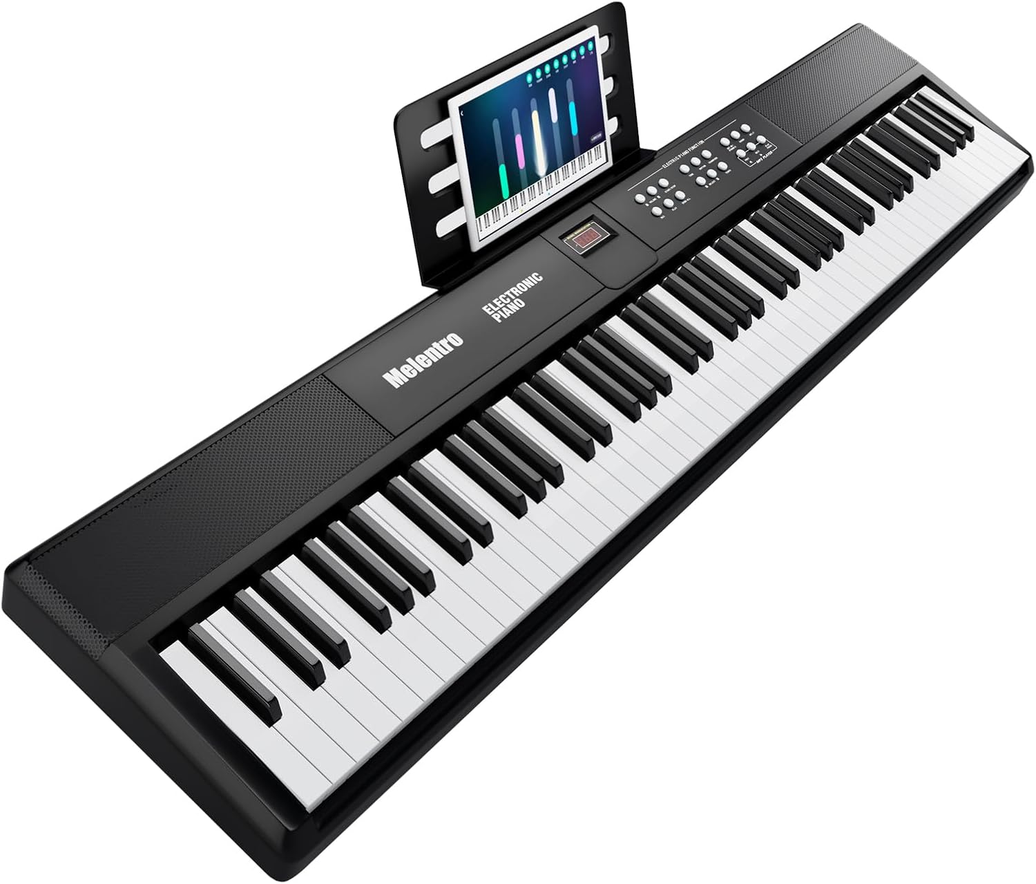 Weighted Piano 88-Key Digital Piano, Full-Size Electric Piano Keyboard with Hammer Action, Sustain Pedal, MP3 Function Dual 15W Speaker, Supports USB-MIDI/Wireless Connect