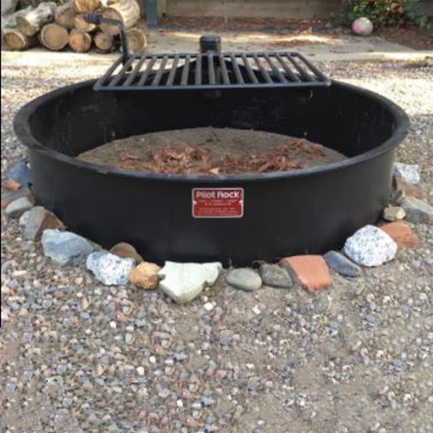 Pilot Rock 3 Pack 30 Inch Heavy Duty Steel Ground Fire Pit Ring and Metal Cooking Grate