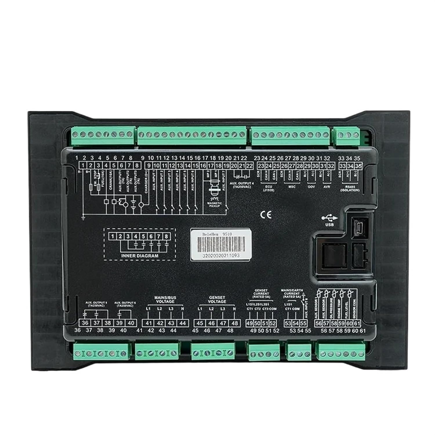 DGS9510N Generator Controller Parallel Unit 9510 AMF Auto Start Stop Control Panel Diesel Genset Parts