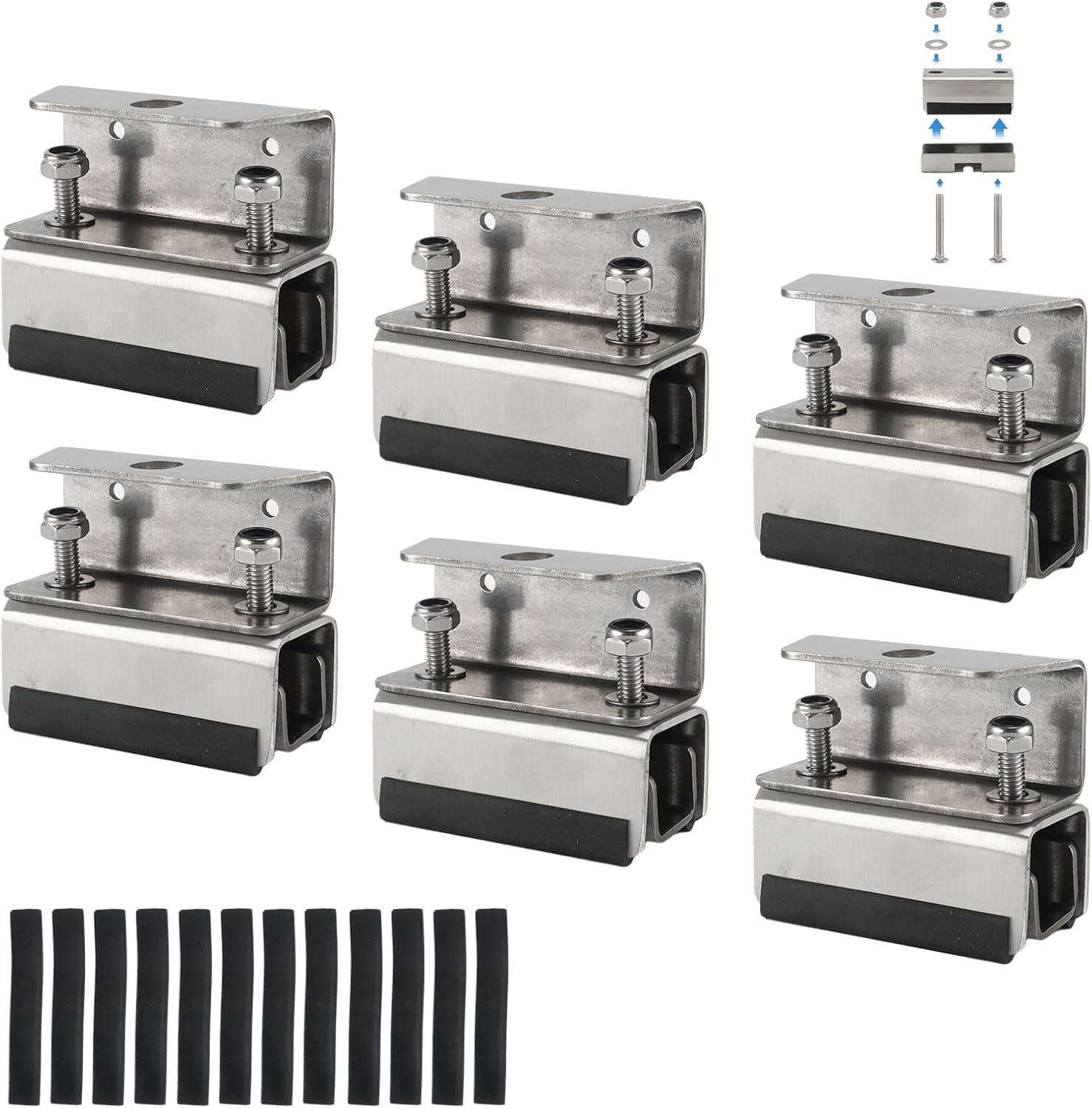 304 Stainless Roof Rack Mount Kits,6 Pcs Roof Mount Kit, Van Roof Rack Brackets for Promaster, Boxer, Jumper, Ducato Other roof Solar Panel/roof Rack Accessories