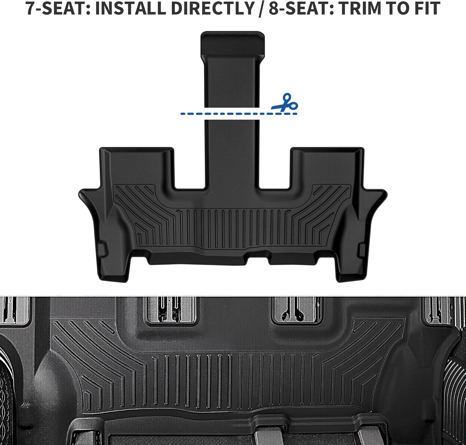 OEDRO Floor Mats Fits 2020-2025 Hyundai Palisade 7& 8 Seater, Floor Liner Trunk Mat Cargo Mat Back Seat Cover Protector Palisade All Weather Rubber Accessories