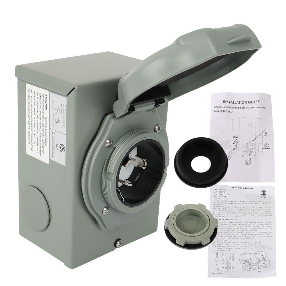 Replacement Parts for 120/250V 50 Amp Generator Power Inlet Box SS2-50P 3 Prong Power Inlet Box Mod-H9S-17625