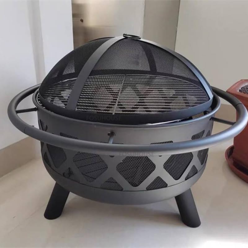 Outdoor Fireplaces Iron Fire Pit for Outdoor Heater Barbecue Charcoal Brazier Creative Camping Braziers Fire Pits