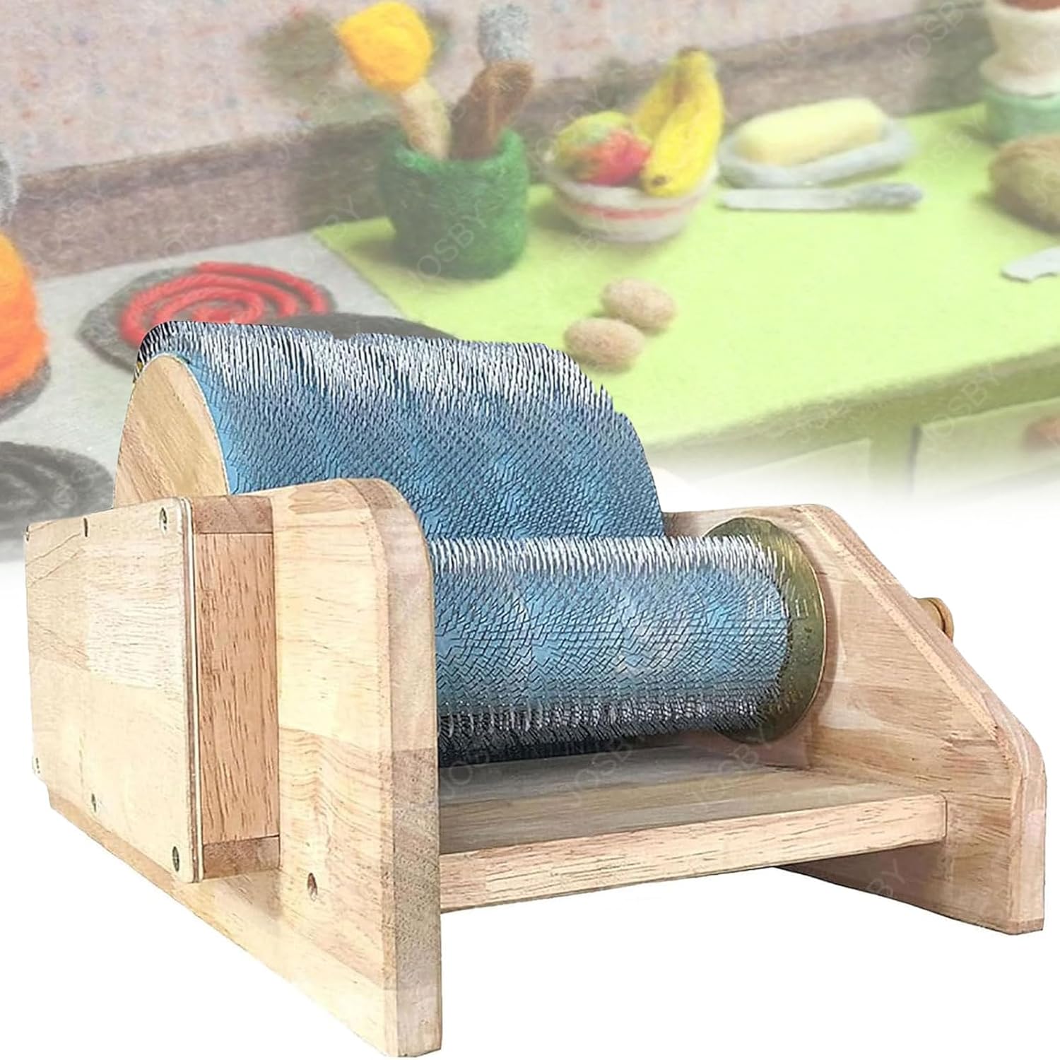 Wool Fiber Drum Carding Machine, DIY Manual Wool Felt Machine, Wool Blending Board Carding Machine