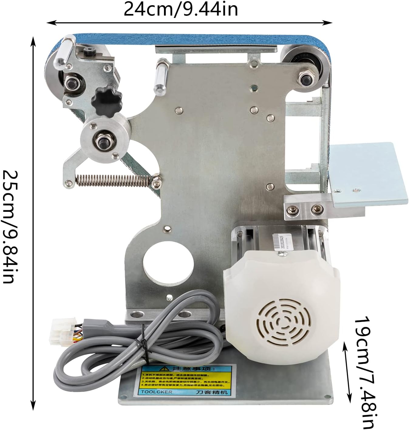 Belt Sander 550W 0.8HP Electric Belt Grinder Machine 30'' x 1'' DIY Desktop Abrasive Belt Machine 6000 RPM Vertical Horizontal Belt Polisher Sharpener Grinder Belt Machine