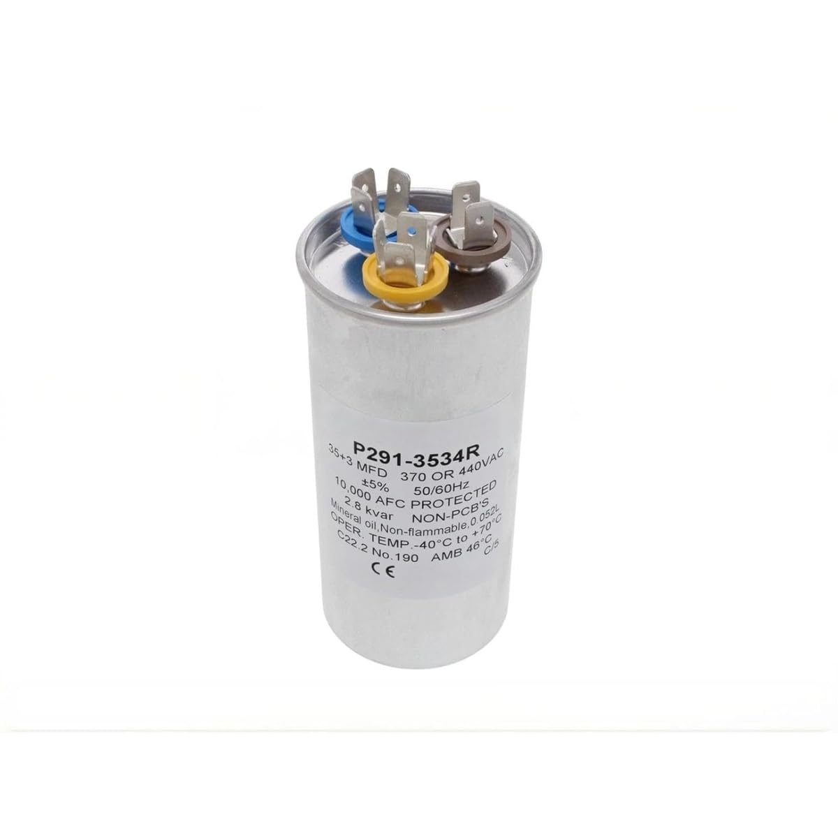 HC98KA035 Dual Run Capacitor - Fits for Carrier Bryant Heating, Cooling and Air System HC98KA035D 27L99BZ2-35 + 3 MFD and 440 Volts