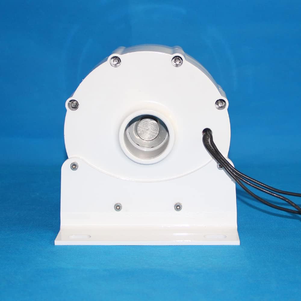 Wind Turbine, Low Speed 600W 12V 24V 48V 3 Phase Gearless Permanent Magnet Generator AC Alternators Use for Wind Water Turbine(with Base,48V_1000W)