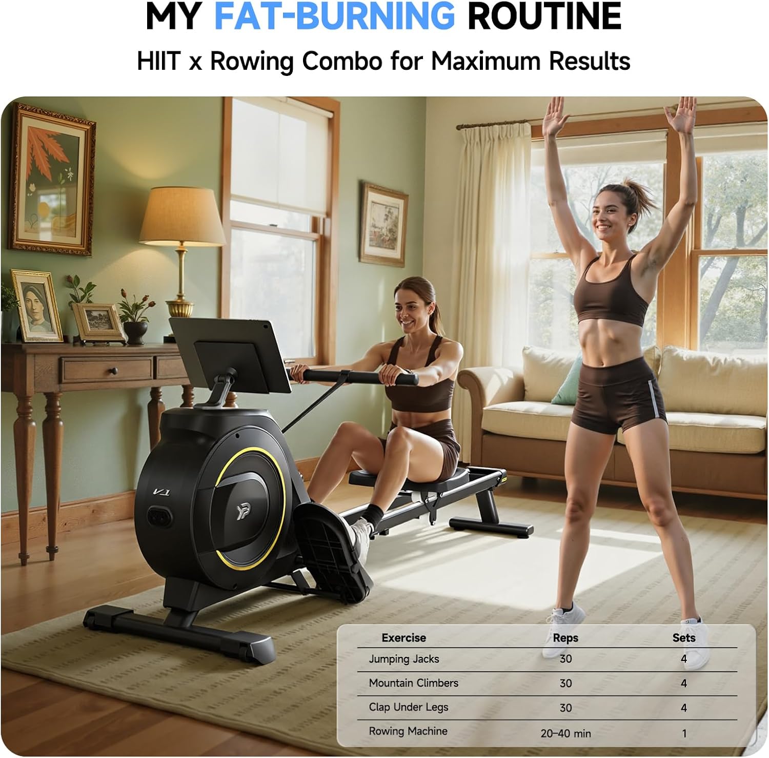 Rowing Machine for Home, 350 LB Capacity, 16-Level Silent Resistance, Magnetic Rowing Machines for Home Foldable, Full-Body Workout Compact Rowing Machine for Cardio & Strength with APP Support