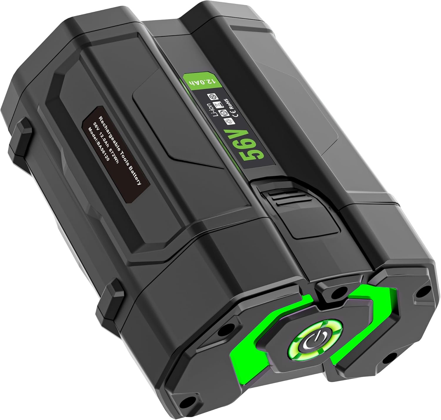 2025 New 56V 12.0AH Lithium-Ion Battery Replacement for EGO Power BA6720T BA5600T for Equipment Compatible with EGO 56v All Cordless Power+ Tools and 56V Charger