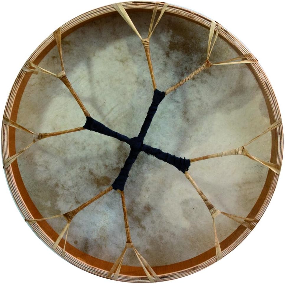 Shaman drum round with goat skin, Frame Drum, handmade … (16
