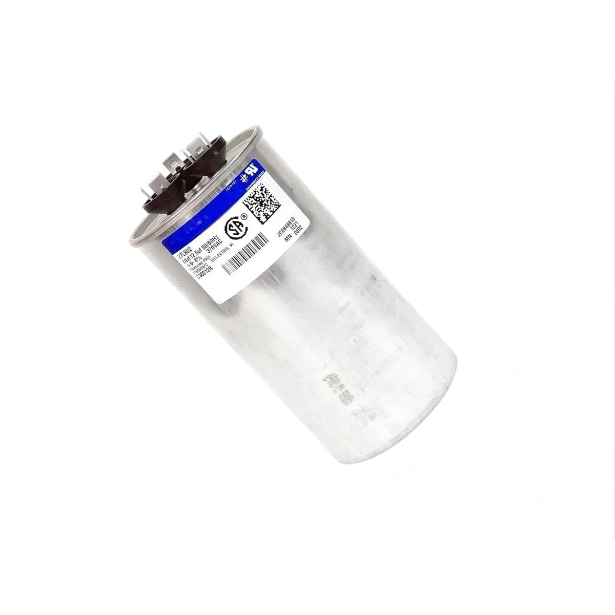 CAP125800370RTS Motor Round Dual Run Capacitor - Fits for Goodman Amana Heating, Cooling and Air 27L802-80/12.5 uf MFD 370 Volt VAC - Replacement Capacitor