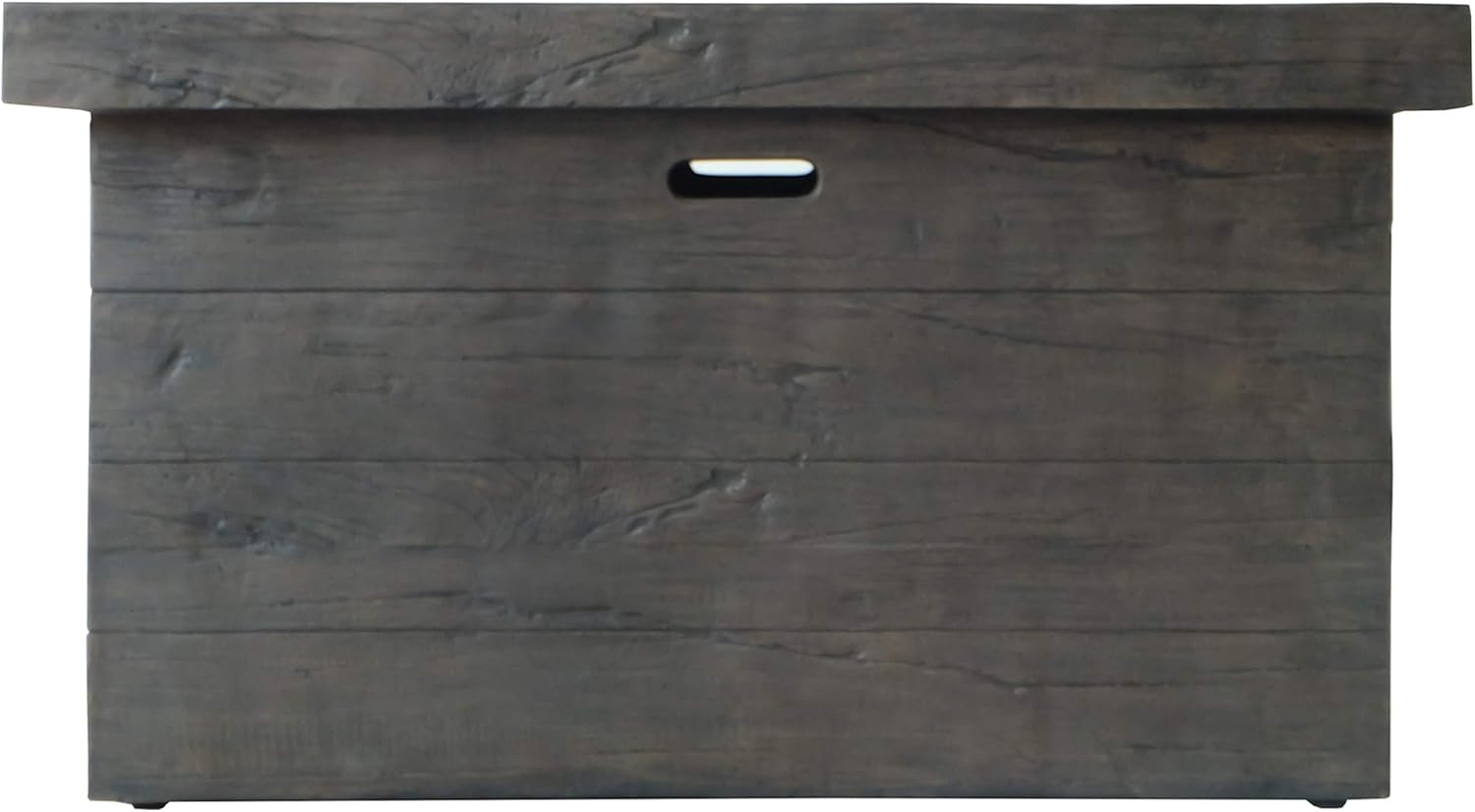 Great Deal Furniture Outdoor Rectangular Fire Pit, Brown