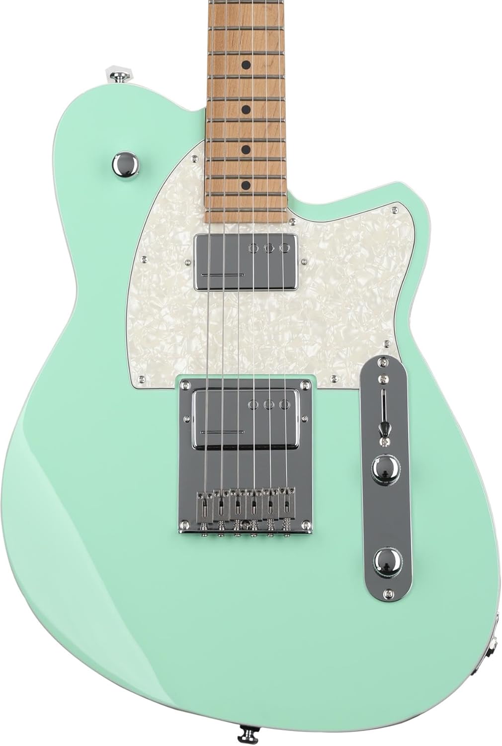 Reverend Crosscut Solidbody Electric Guitar with Maple Fingerboard - Oceanside Green