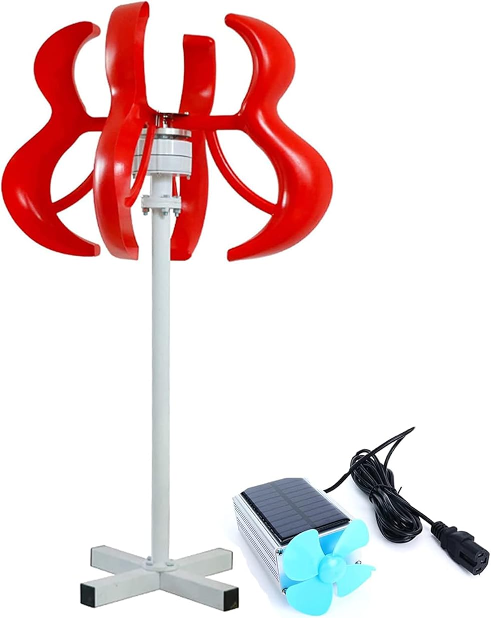 LiuSj JUnSt 5000W Generator Lantern Vertical Axis Wind Turbines, 5 Blades Motor Kit for Home Hybrids Streetlight Use Electromagnetic