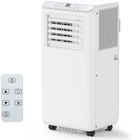 8000 BTU Portable Air Conditioner, Cools Up to 350 Sq.Ft, 3-In-1 Room Air Conditioner With Dehumidifier & Fan, Easy Install Kit for Home