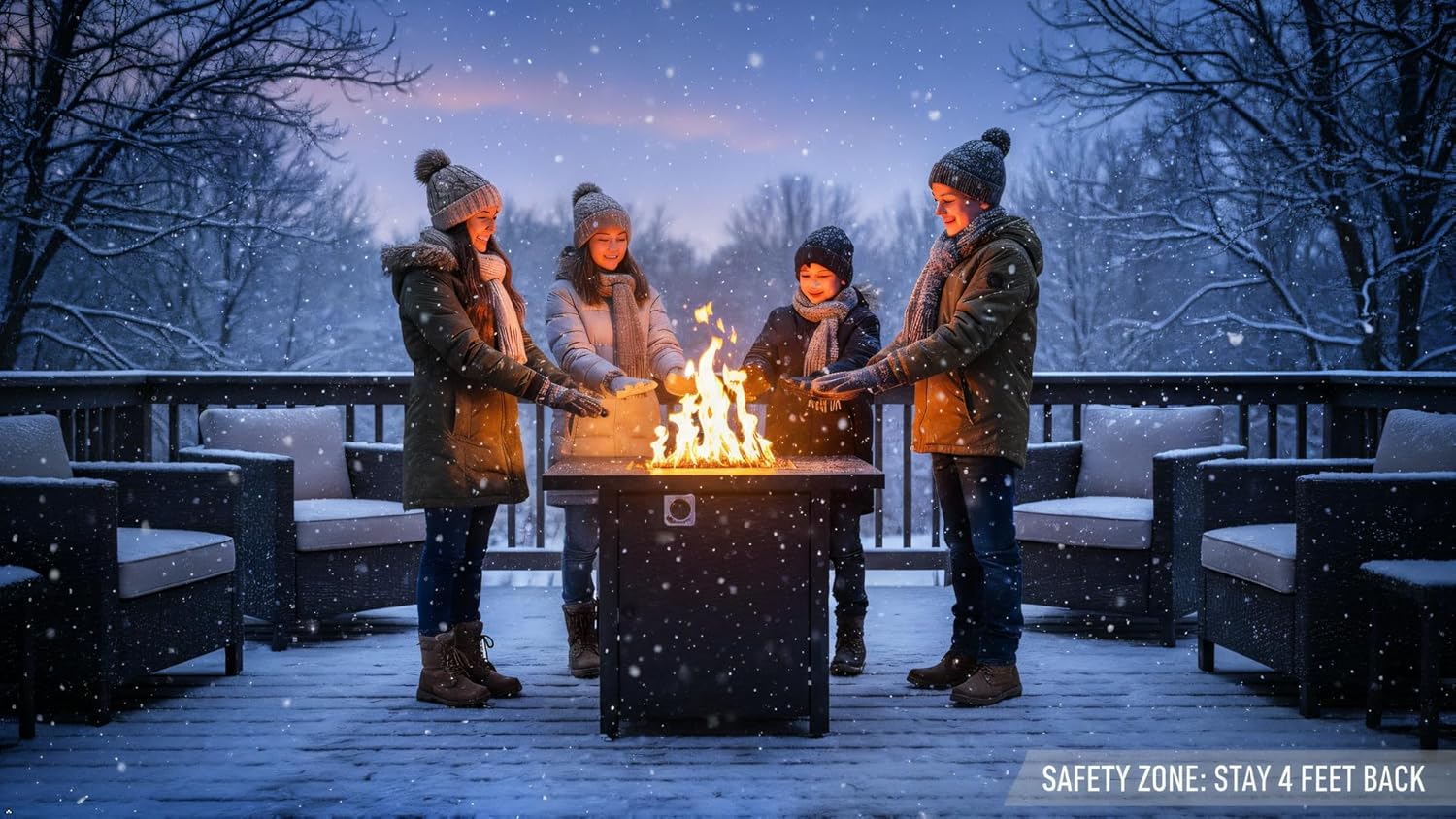 BTExpert 28 Inch Propane Fire Pit Table, 50,000 BTU CSA-Listed Outdoor Gas Fire Pit Table Steel Fire Pit with Lid, 2-in-1 Table for Patio, Deck, Garden, or Backyard Gatherings with Lava Rocks, Black