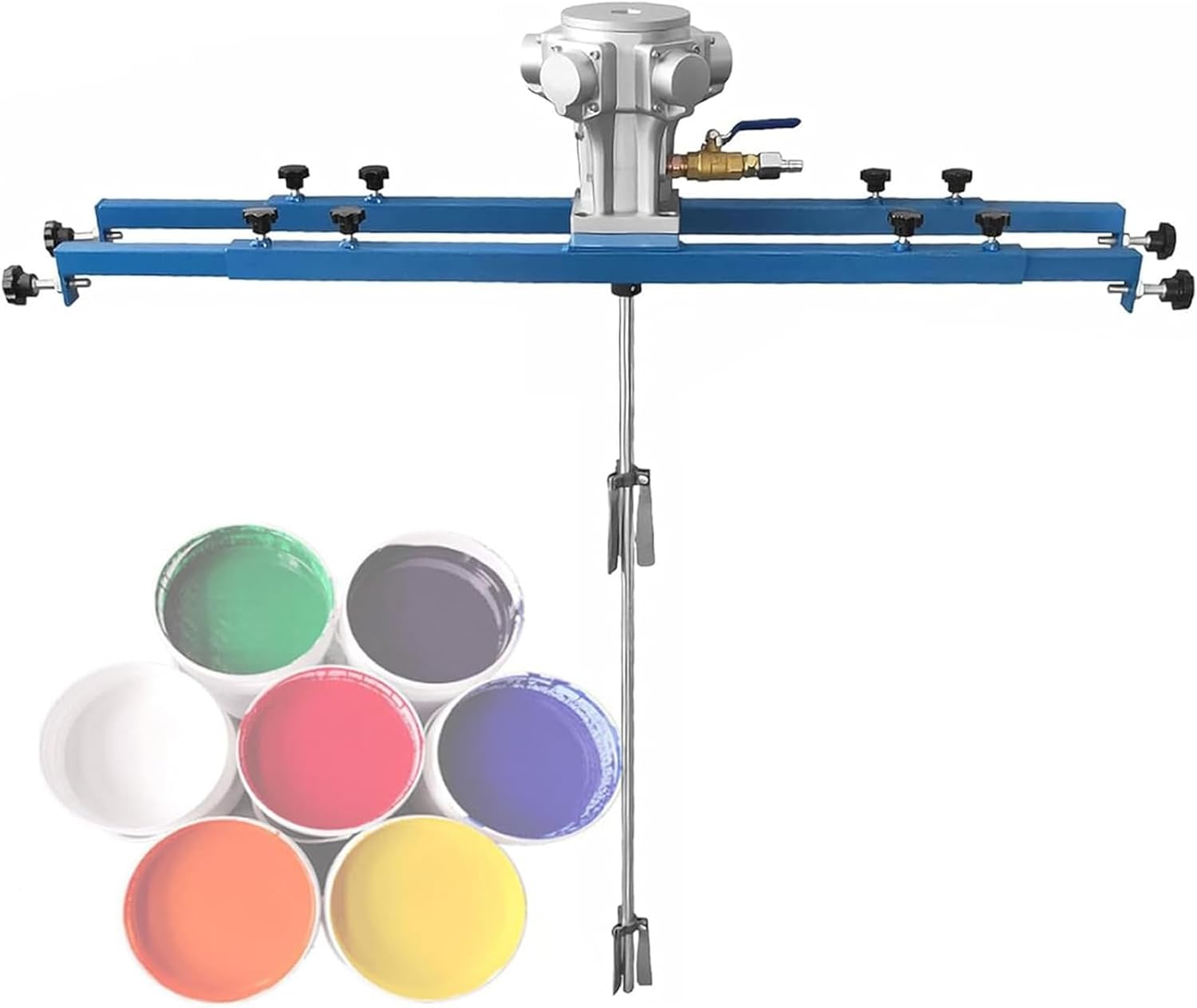 Pneumatic Paint Mixer | IBC Pneumatic Paint Mixer Machine | Hanger Bracket Folding Propeller Blades | Paint Mix Tool | Bracket Mixer | for IBC Totes and Drum Containers
