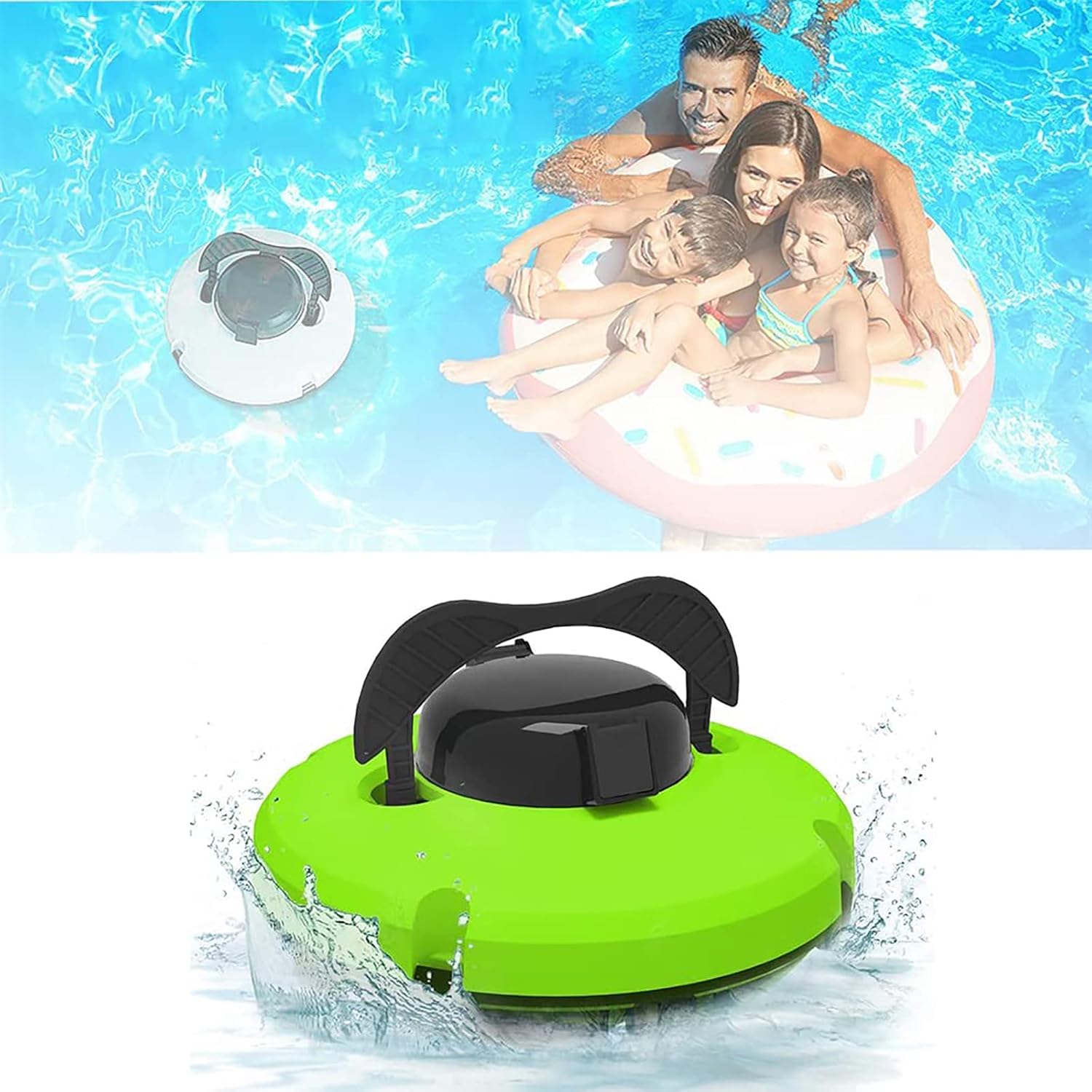 Cordless Automatic Pool Cleaner, Wall Climbing Pool Cleaning Robot, Lasts 120 Mins with LED Indicator Support Self-Parking, Suitable for Various Swimming Pools