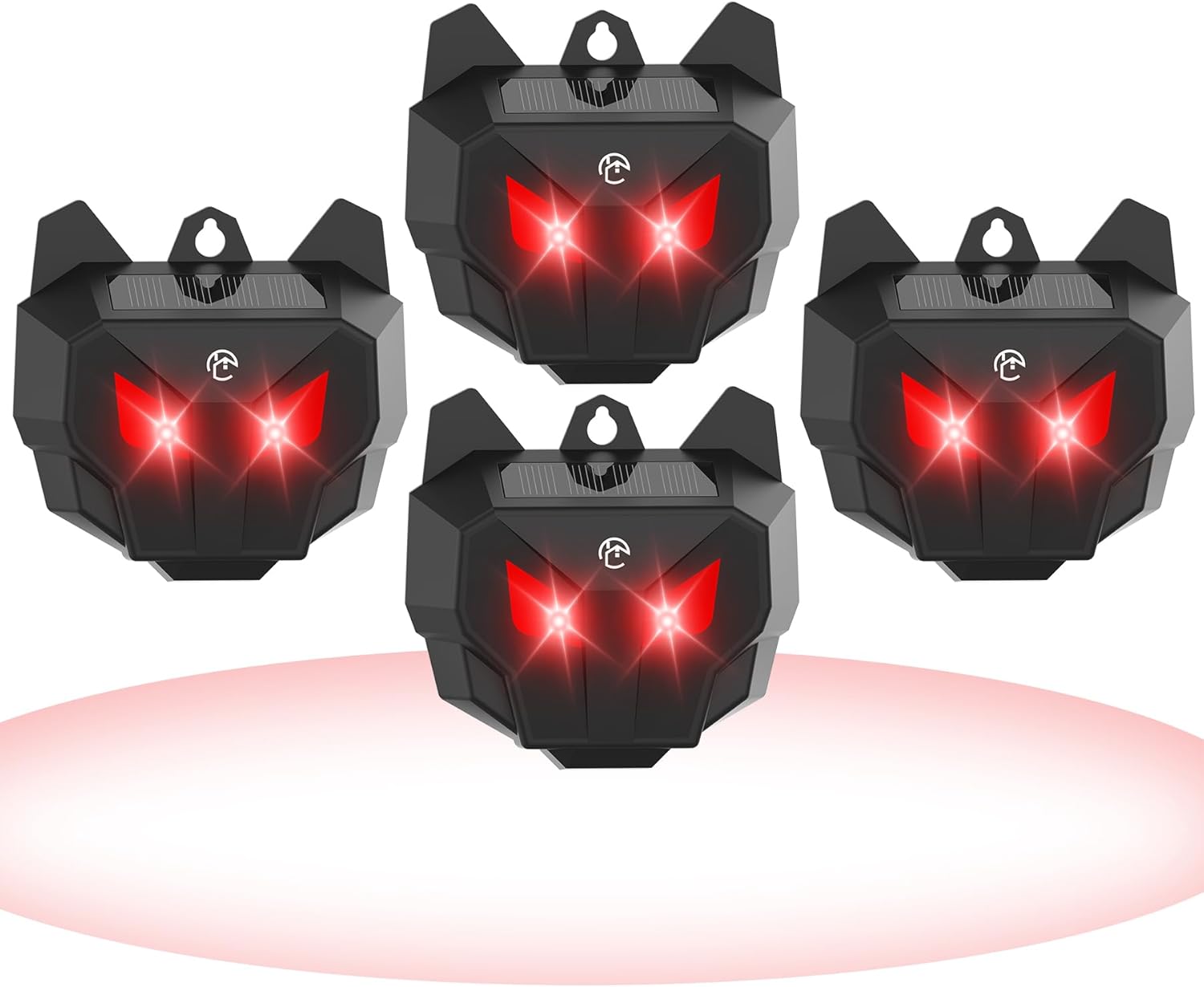 Solar Nocturnal Animal Repeller, Predator Control Light Animal Repellent for Coyote, Raccoon, Deer, Fox, Skunk, Outdoor Predator Deterrent Ideal for Garden, Yard, Farm, Chicken Coop(4)