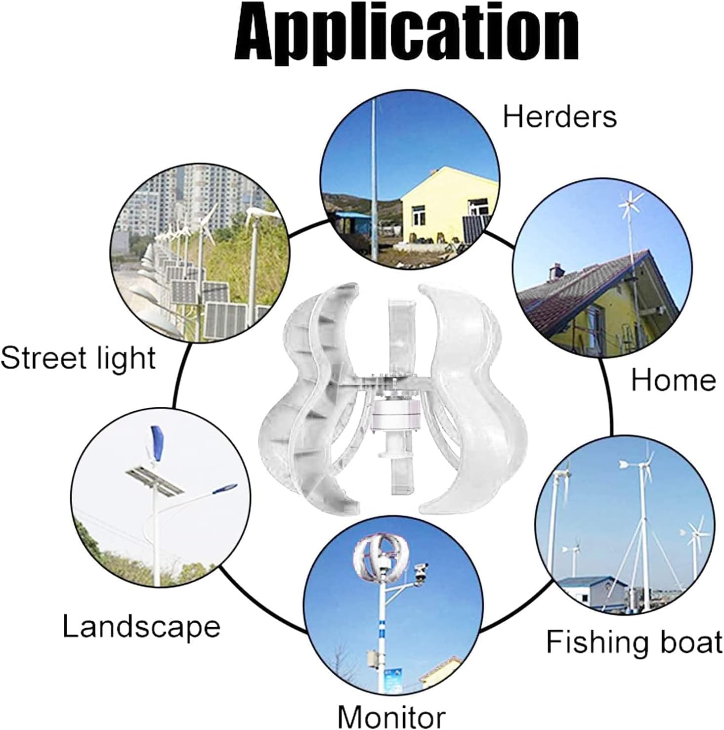 10000W Vertical Axis Wind Turbines, 12V 24V Generator Lantern Motor Kit Windmill Energy Coating Turbines
