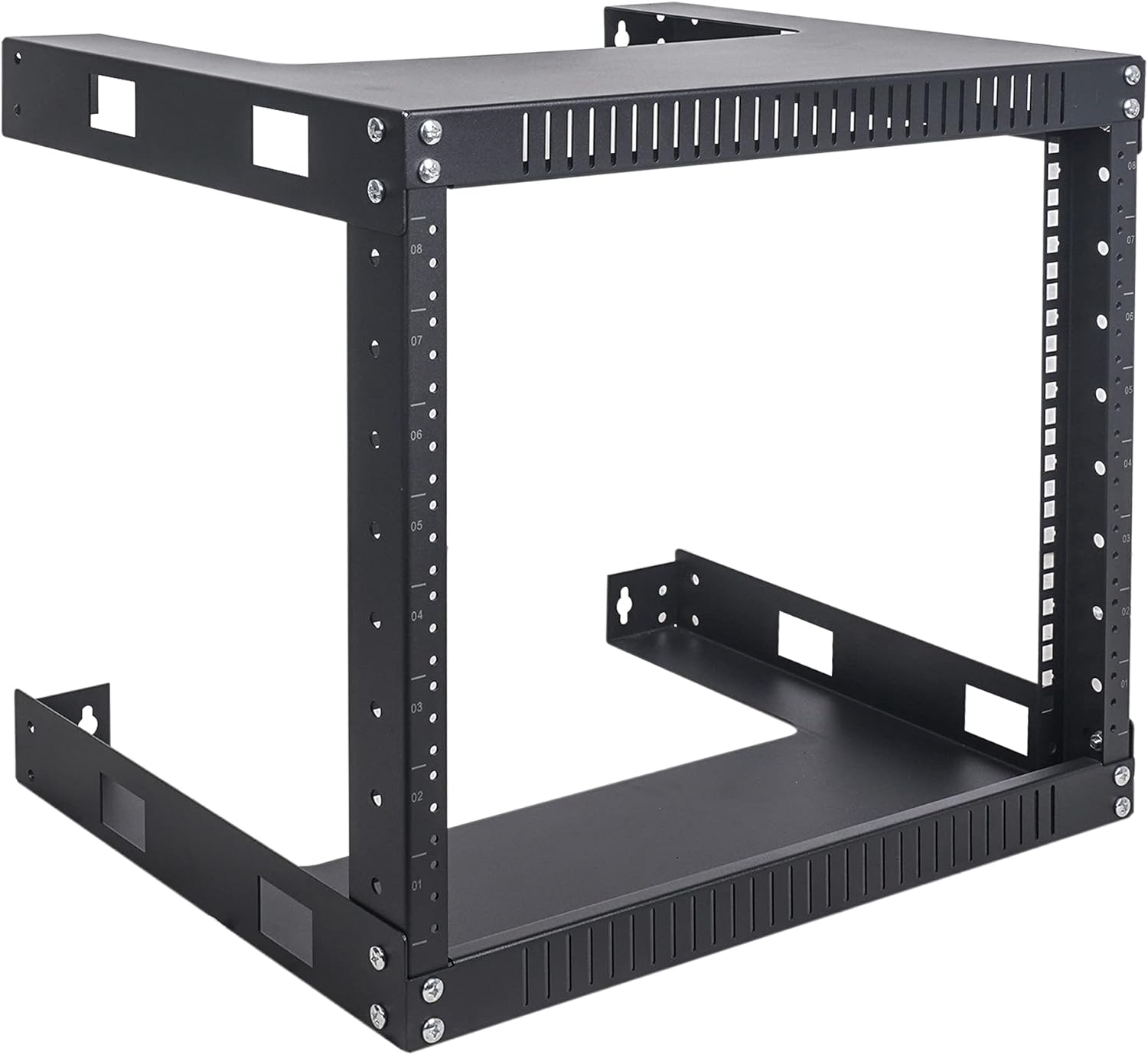 Sound Town 2-Post 8U Wall Mount Open Frame Rack, 16