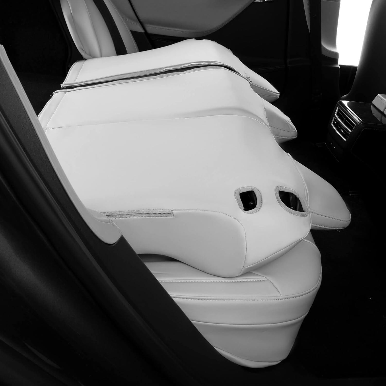 FREESOO Customized Seat Cover for Tesla Model S 2015 2016 5 Seats Performance Dual Motor 75/ 75D/ 70D/70/60/60D/ 85D/ P85D/ 90D/ P90D/ P100D Accessories White