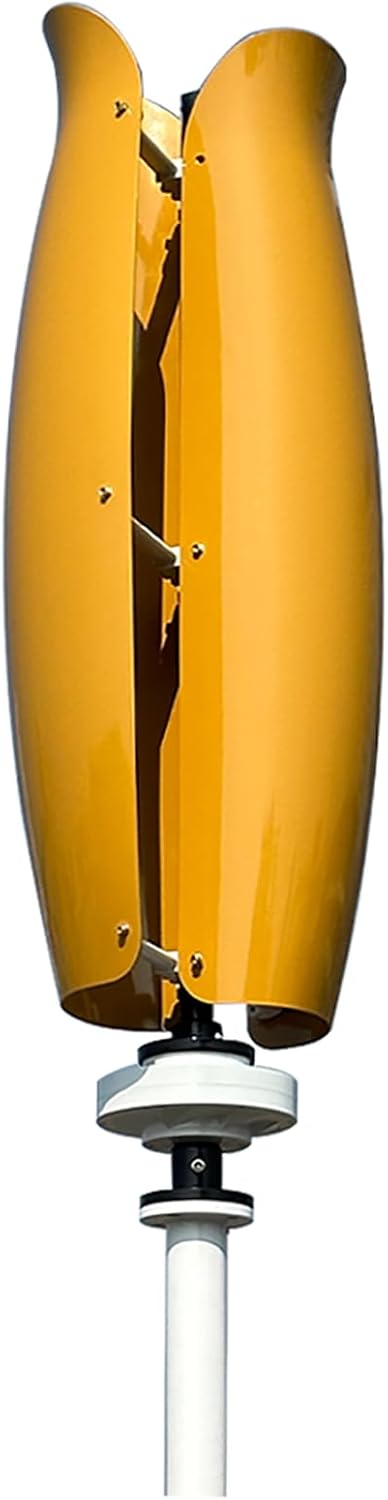 3000W Maglev Wind Turbine 12V / 24V / 48V Wind Power Generator with Controller and Unloader, High Efficiency Vertical Wind Power Turbine Generator Kit for Roofs Gardens Boats,Yellow,3000W12V