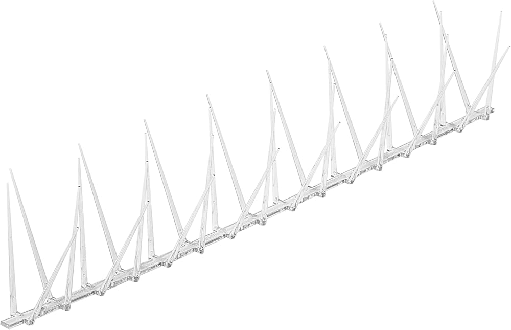 Bird B Gone - EnviroSpike Plastic Bird Spikes (100' Kit) - Humane Deterrent - Stops Pigeons & Birds from Roosting - UV-Stabilized Polycarbonate - for Rooftops, Ledges, Fences, Etc - Made in USA