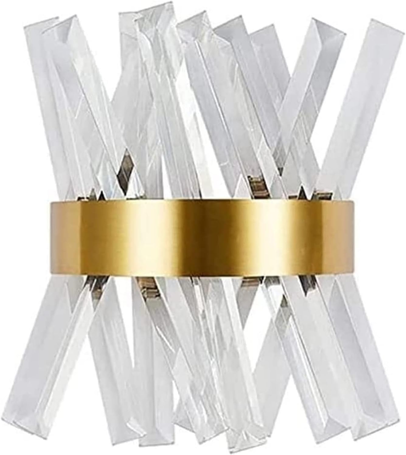 Crystal LED Gold Finish Wall Sconces Lighting Fixture Night Light Wall Wash Picture Sconce Candle Wall Lantern for Hallway Living Farmhouse