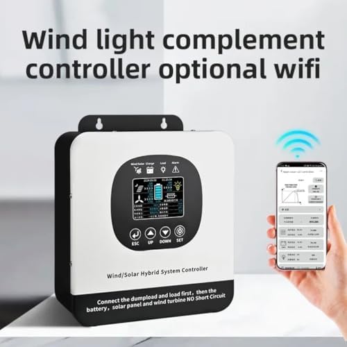 12000W MPPT Wind Solar Hybrid Charge Controller, 12V 24V 48V Regulator for Wind Turbines & Solar Panels, Efficient Battery Charging Solution for Off-Grid Systems