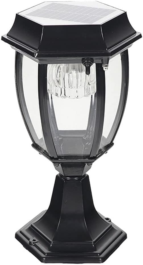 Solar Outdoor Post Cap Lights, Garden Villa Gate Pillar Light, Vintage Exterior Fence Column Lamp, LED Waterproof European Stigma Lantern, Decoration Landscape Lighting for Patio Porch Railing