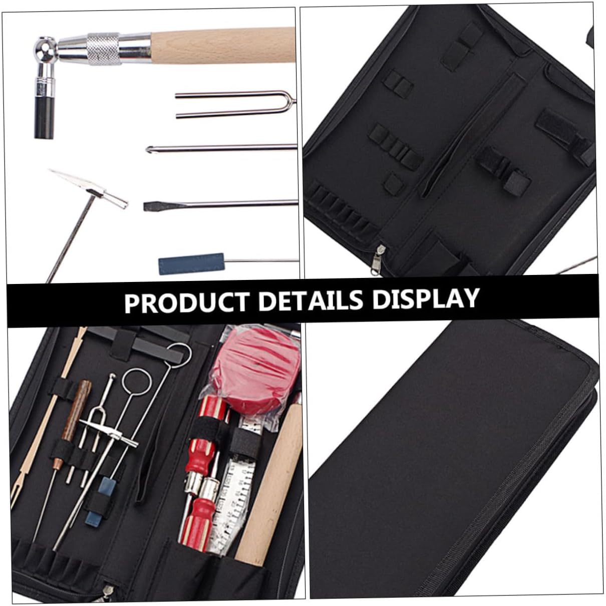 BESPORTBLE 1Set Piano Tuning Accessories Kit Shaped Tuning Wrench Temperament Strip Durable Piano Mute Tool for Beginners Professionals Easy to Use and Portable Piano Tuner