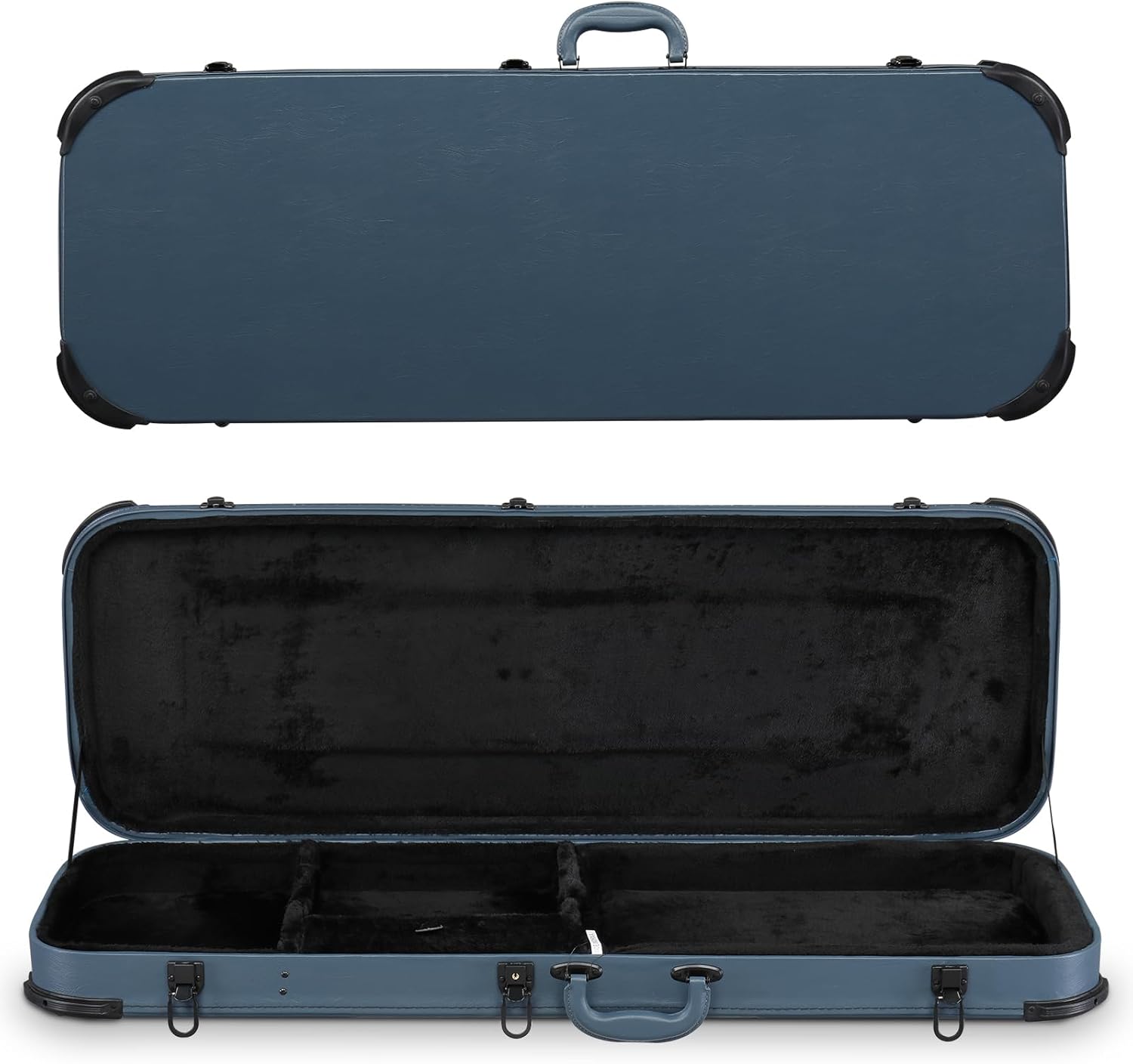 Ktaxon Electric Guitar Hard Case, Rectangle Wooden Standard 39-Inch Electric Guitars Hard-Shell Protective Carrying Case for KST/KTL/170 Model with Lock Latch Padding (Blue)